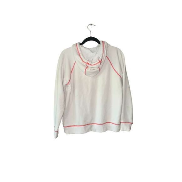Vans Women's White Hoodie with Red Stitching - Picture 2 of 8